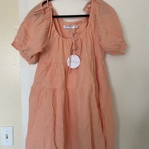 Apricot Petal & Pup Dress